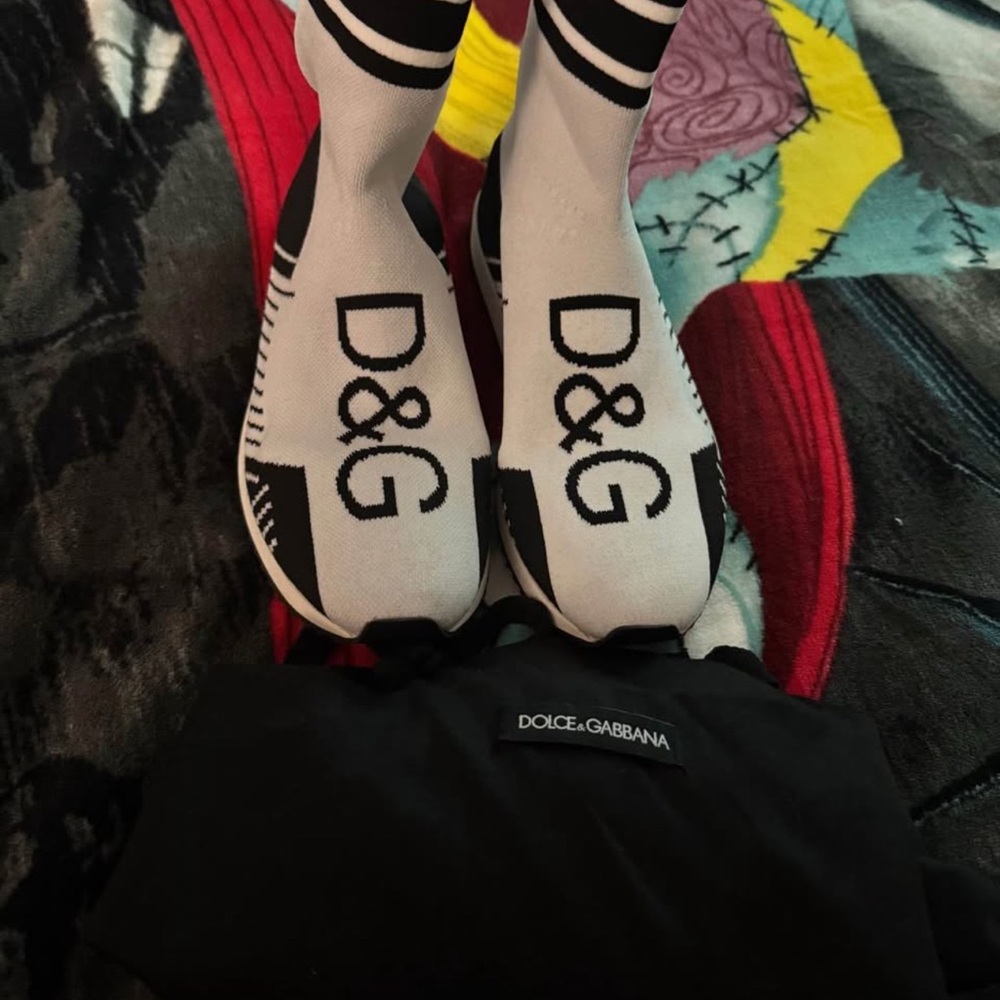Dolce & Gabbana D&G Logo Athletic Socks sneakers - Black and White